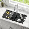 33&rdquo; Undermount 16 Gauge Workstation Kitchen Sink Double Bowl with WorkFlow&trade; Ledge and Accessories
